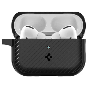 Противоударный чехол с карабином Spigen Mag Armor Case (MagFit) Matte Black для AirPods Pro 2 - Фото 2
