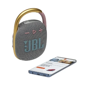 Портативная Bluetooth колонка JBL с карабином Clip 4 Grey - Фото 5