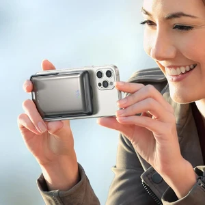 Повербанк для iPhone с MagSafe 10000mAh, дисплеем и подставкой, 15W | Mcdodo GoPower Grey - Фото 8