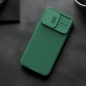 Противоударный чехол со шторкой для камеры Nillkin CamShield Pro Deep Green для iPhone 15 Pro - Фото 4
