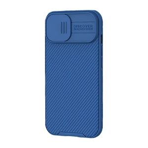 Протиуданий чохол зі шторкою для камери Nillkin CamShield Pro Blue для iPhone 15 Pro - Фото 3
