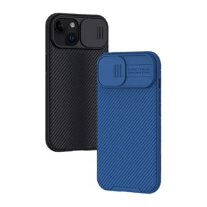 Протиуданий чохол зі шторкою для камери Nillkin CamShield Pro Blue для iPhone 15 - Фото 3