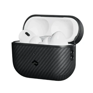 Противоударный чехол Pitaka MagEZ Twill 600D Black/Grey для AirPods Pro 2 - Фото 2