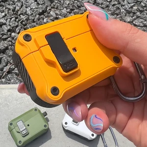 Протиударний чохол з замком iLoungeMax Creative Carbon Fiber Case Pumpkin для AirPods 3 - Фото 3