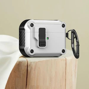 Протиударний чохол з замком iLoungeMax Creative Carbon Fiber Case White для AirPods 3 - Фото 2