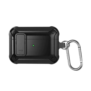 Протиударний чохол на замку для AirPods 3 з карабіном | iLoungeMax Lock Case Black  - Фото 1