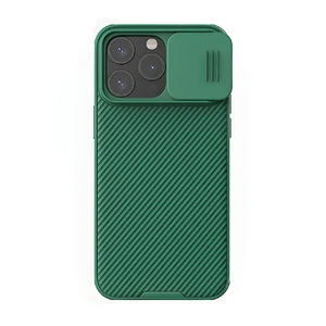 Противоударный чехол со шторкой для камеры Nillkin CamShield Pro Deep Green для iPhone 15 Pro - Фото 2