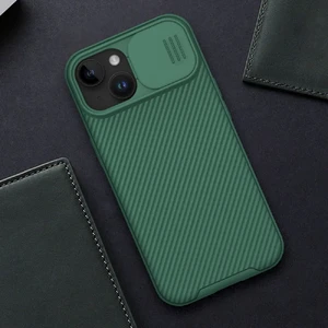 Противоударный чехол со шторкой для камеры Nillkin CamShield Pro Deep Green для iPhone 15 Plus - Фото 4