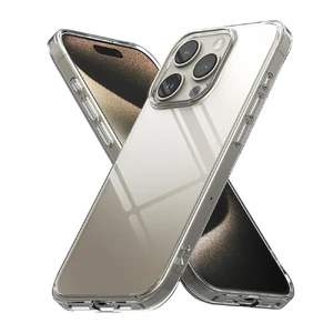 Прозорий пластиковий TPU+Acrylic чохол iLoungeMax для iPhone 15 Pro  - Фото 1
