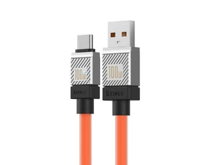 Зарядний кабель USB to Type-C для швидкої зарядки Baseus CoolPlay Series Orange 100W (1m) - Фото 2