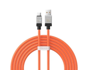 Зарядний кабель USB to Type-C для швидкої зарядки Baseus CoolPlay Series Orange 100W (1m) CAKW000607 - Фото 1