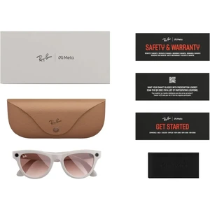 Умные очки Ray-Ban Meta Skyler, Shiny Chalky Gray / Cinnamon Pink - Фото 5