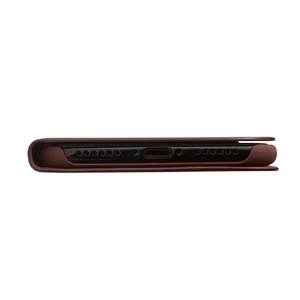 Кожаный чехол-книжка Qialino Classic Leather Wallet Case Brown для iPhone X | XS - Фото 4