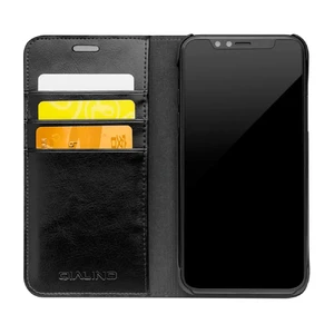 Шкіряний чохол-книжка Qialino Classic Leather Wallet Case Black для iPhone X | XS - Фото 4