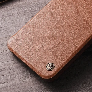 Шкіряний чохол-книжка зі шторкою для камери Nillkin Qin Pro Leather Red для iPhone 15 - Фото 10