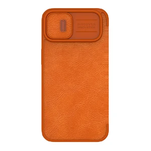 Кожаный чехол-книжка Nillkin Qin Pro Leather Case Brown для iPhone 14 | 13 - Фото 2