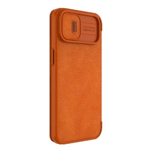 Кожаный чехол-книжка Nillkin Qin Pro Leather Case Brown для iPhone 14 | 13 - Фото 3