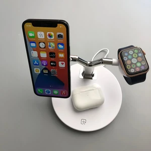 Док-станция MagSafe iLoungeMax Magnetic Wireless Charger 3 in 1 White для iPhone | Apple Watch | AirPods - Фото 3