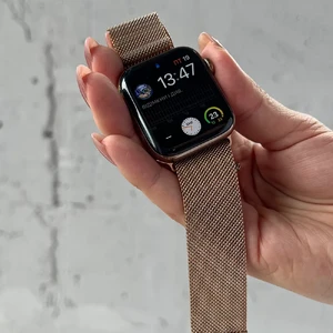 Ремінець iLoungeMax Milanese Loop Rose Gold для Apple Watch Ultra 49mm | 45mm | 44mm | 42mm - Фото 4