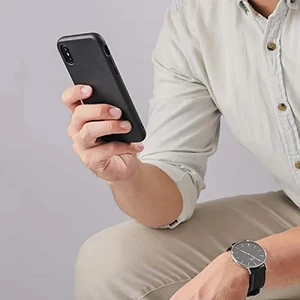 Противоударный чехол RhinoShield SolidSuit Leather Black для iPhone XS Max - Фото 3