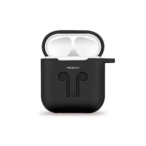Силиконовый чехол ROCK Carrying Case Black для Apple AirPods - Фото 2