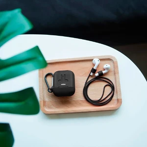 Силиконовый чехол ROCK Carrying Case Black для Apple AirPods - Фото 3