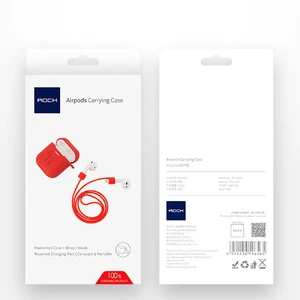 Силиконовый чехол ROCK Carrying Case Red для Apple AirPods - Фото 2