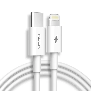 Кабель ROCK Round Cable PD USB Type-C to Lightning 1m - Фото 2