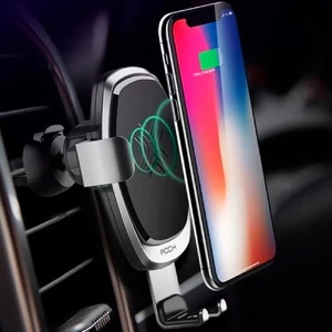 Автодержатель с беспроводной зарядкой ROCK Wireless Charging Gravity Car Mount 10W - Фото 4