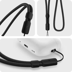 Універсальний ремінець для AirPods Pro 2 та телефону | Spigen Universal Wrist Strap Dark Black - Фото 6