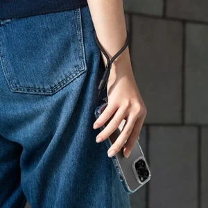 Універсальний ремінець для AirPods Pro 2 та телефону | Spigen Universal Wrist Strap Dark Black - Фото 7