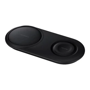 Быстрая беспроводная зарядка Samsung Duo Pad Black 15W - Фото 3