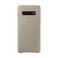 Кожаный чехол Samsung Leather Back Cover Gray для Samsung Galaxy S10 EF-VG973LJEGUS - Фото 1