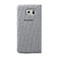 Чехол Samsung Wallet Flip Cover Fabric Silver для Samsung Galaxy S6 Edge (EF-WG925BSEGUS) - Фото 2