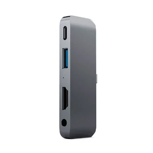 Хаб Satechi Aluminum Type-C Mobile Pro Hub Space Gray для iPad Pro 11" | 12.9" | Air 4 - Фото 2