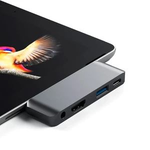 Хаб Satechi Aluminum Type-C Mobile Pro Hub Space Gray для iPad Pro 11" | 12.9" | Air 4 - Фото 5