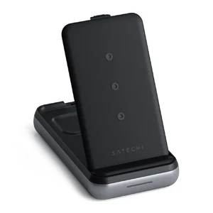 Повербанк с беспроводной зарядкой Satechi Duo Wireless Charger Power Stand 10 000mAh - Фото 2