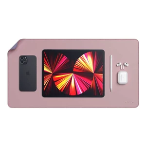 Великий килимок для миші та клавіатури (двосторонній) Satechi Eco-Leather Deskmate Pink | Purple