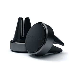 Магнітний автодержатель Satechi Aluminum Magnet Vent Mount Matte Black для телефону - Фото 2