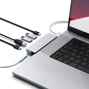 Хаб (адаптер) USB-C Satechi Pro Hub Mini Silver для MacBook Pro (2021) - Фото 3