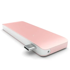Алюминиевый USB-хаб Satechi Type-C Pass Through Rose Gold - Фото 3