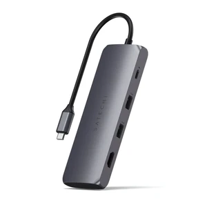 Хаб (адаптер) USB-C Satechi Hybrid Multiport с карманом для SSD Space Gray для MacBook | iPad - Фото 2