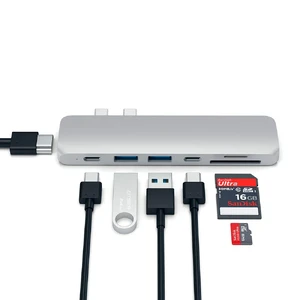 Алюмінієвий USB-хаб Satechi USB-C Pro Hub Silver - Фото 3