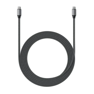 Нейлоновый кабель Satechi USB-C to USB-C Charging Cable 100W 2m - Фото 4