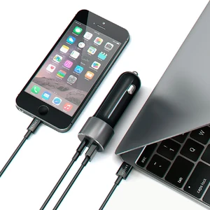 Автозарядка Satechi USB-C Car Charger Space Grey - Фото 5
