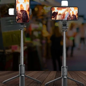 Селфі-палиця трипод зі штативом та LED підсвіткою 3в1 для iPhone/Android, поворот на 360°, 104 см | iLoungeMax Selfie - Фото 6