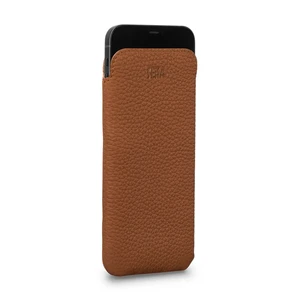 Кожаный чехол-карман Sena UltraSlim Tan для iPhone 12 | 12 Pro - Фото 3