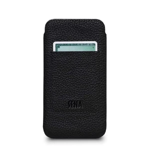 Кожаный чехол Sena Cases UltraSlim Leather Wallet Sleeve Black для iPhone X | ХS | 11 Pro  - Фото 1
