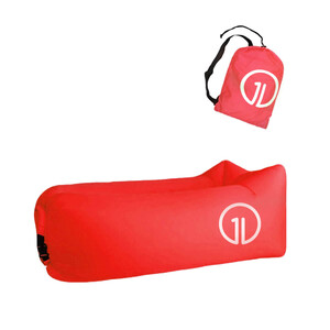 Надувной шезлонг (ламзак) iLoungeMax Красный (c карманом)