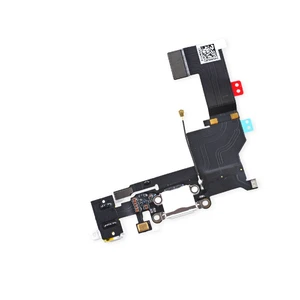 Шлейф с разъемом зарядки Lightning + разъем аудио (Gold) для iPhone 5S  - Фото 1